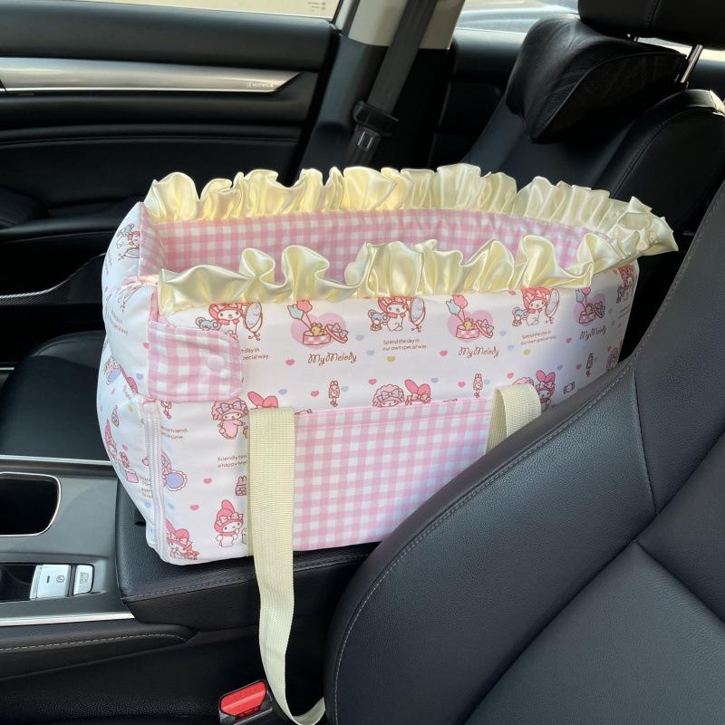 Car Carrier Pet Carrier for Cars travelling outdoors Cat Carrier Bag, Portable Dog Carrier Tote Pet Handbag with Pockets, Adjustable Safety Leash