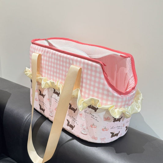 Pet carrier bag for dog and cat ourdoors pet bagCat Carrier Bag, Portable Dog Carrier Tote Pet Handbag with Pockets, Adjustable Safety Leash